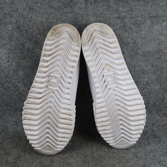 Fila Shoes Big Kids 7 Classic Kicks Sneakers Athletic Trainer White Canvas Retro - Picture 10 of 11